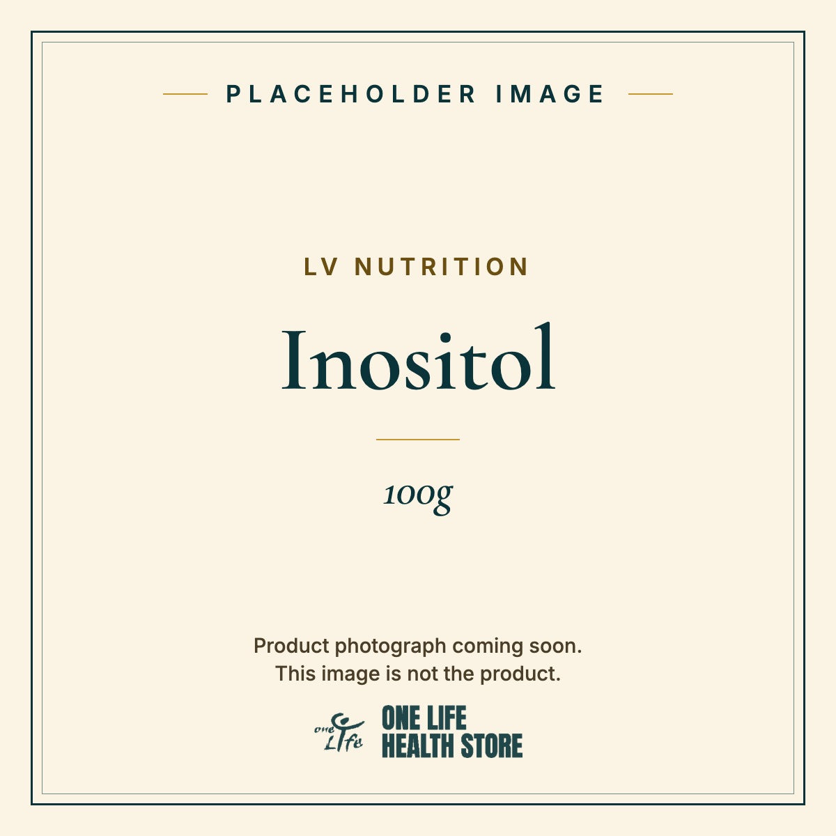 Placeholder image – LV NUTRITION Inositol 100g photograph coming soon