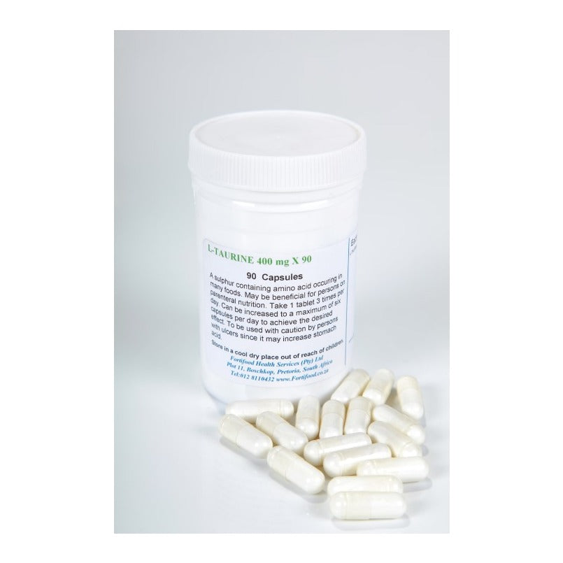 FORTIFOOD - L-Taurine 400mg - 90 Capsules | One Life Health