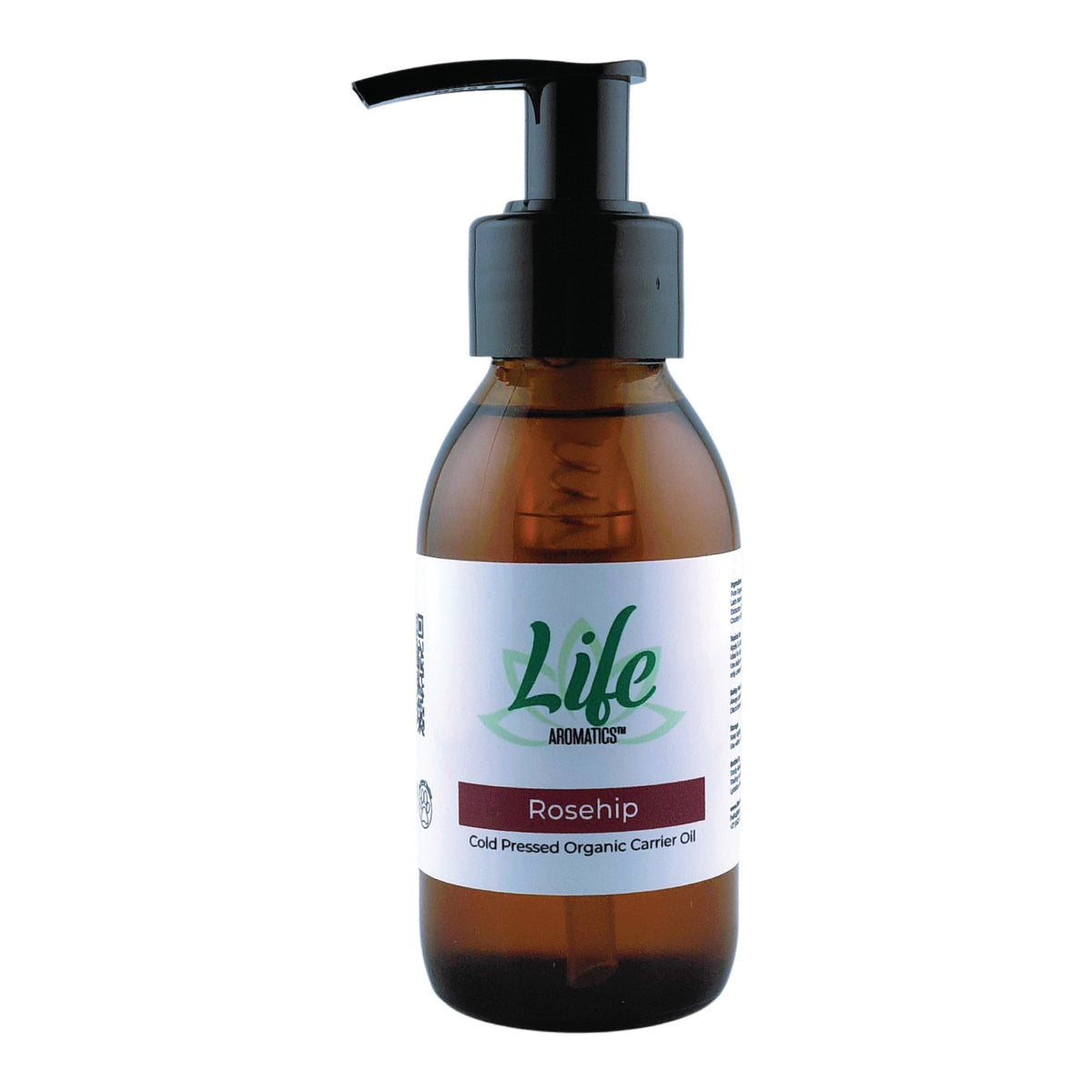 LIFE AROMATICS - Organic Rosehip Oil with Lotion Pump - 100ml | One Life Health
