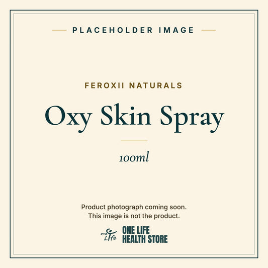 Placeholder image – FEROXII NATURALS Oxy Skin Spray 100ml photograph coming soon