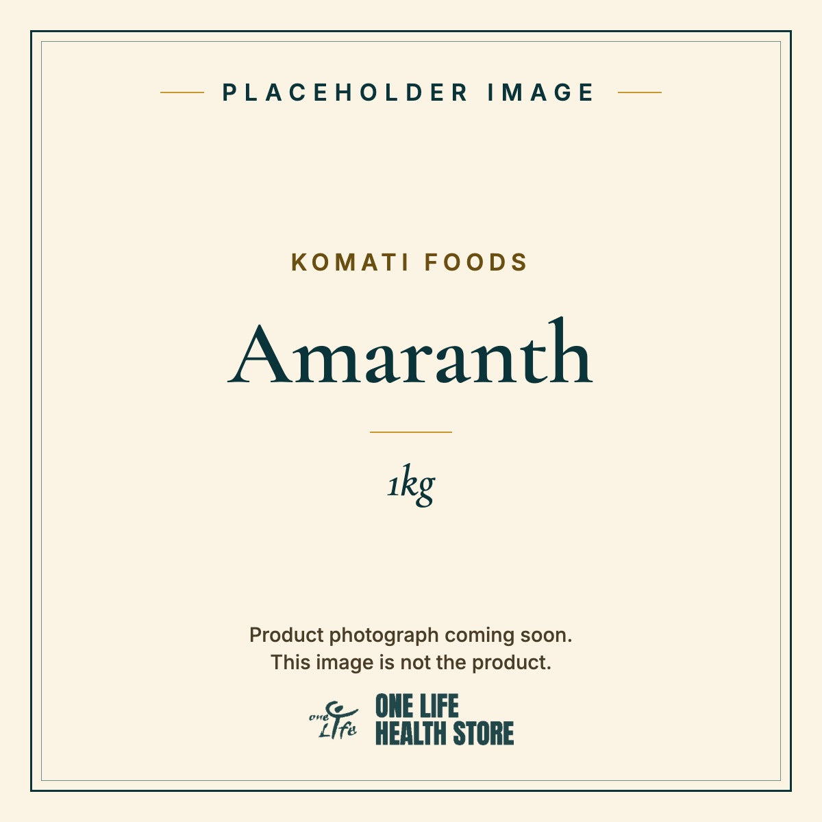 Placeholder image – KOMATI FOODS Amaranth 1kg photograph coming soon