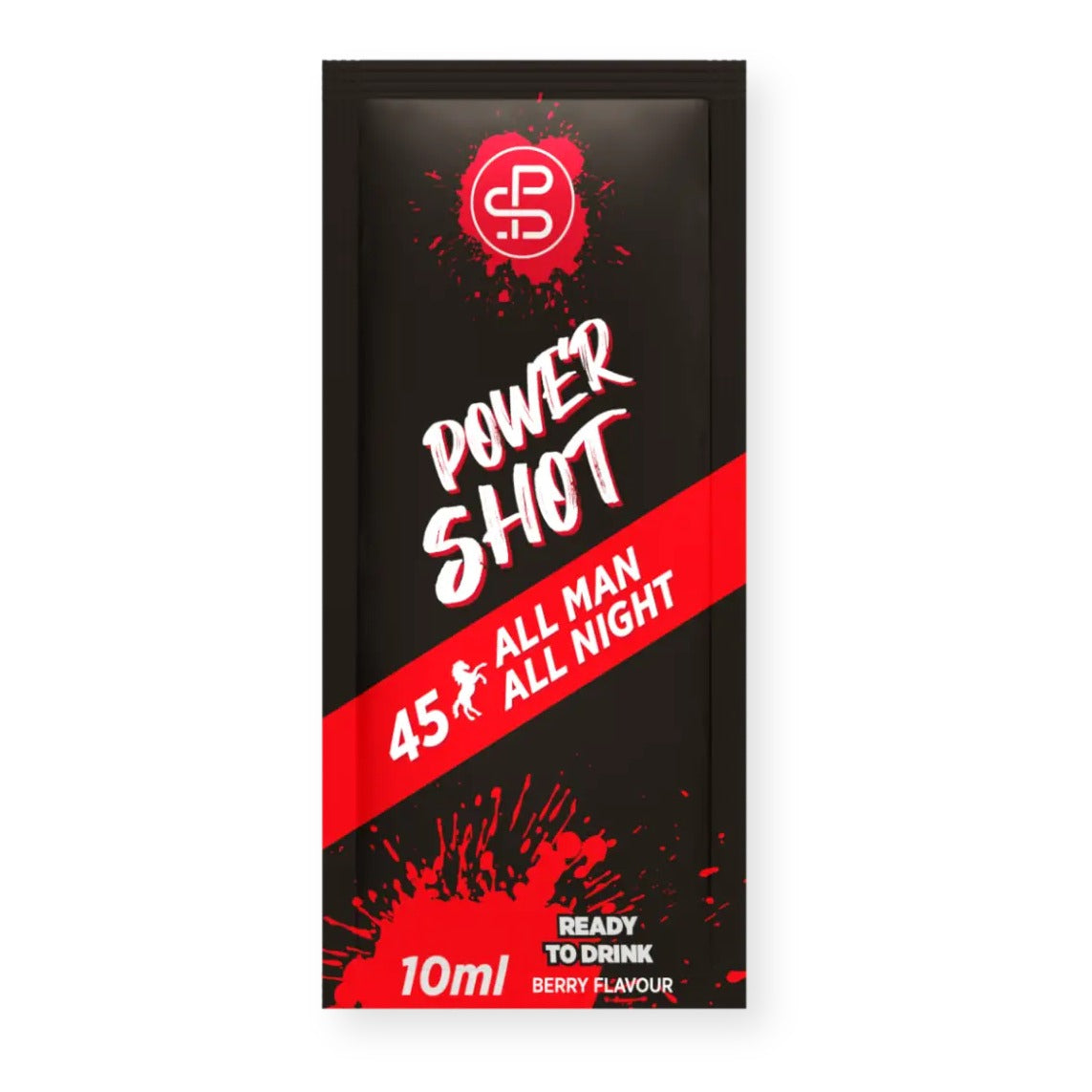POWER SHOT - 45+ All Man All Night Berry Liquid Shot - 10ml Sachet | One Life Health