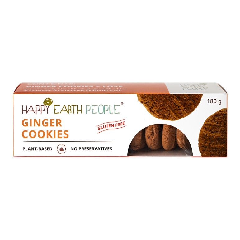 HAPPY EARTH PEOPLE - Ginger Cookies - 180g | One Life Health