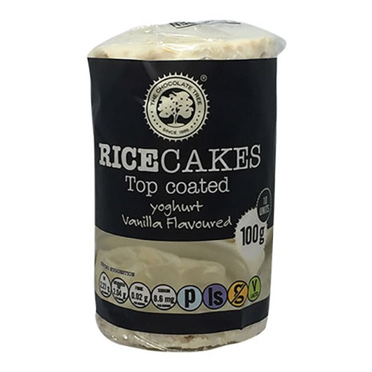 THE CHOCOLATE TREE - Yoghurt Vanilla Top Coated Rice Cakes - 100g | One Life Health