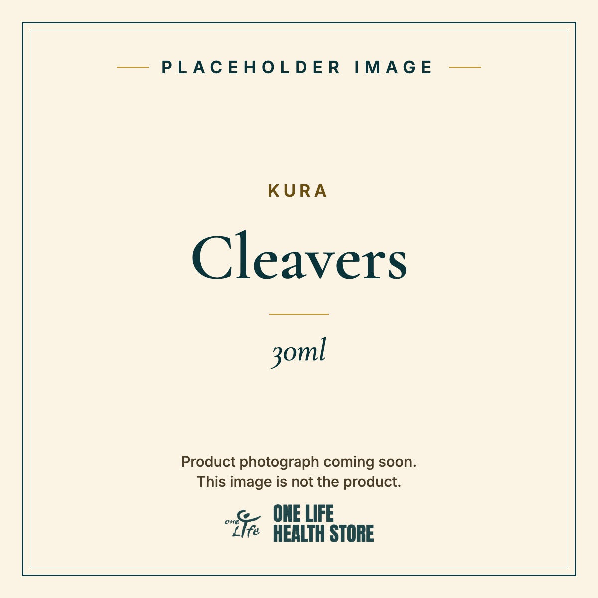 Placeholder image – KURA Cleavers 30ml photograph coming soon