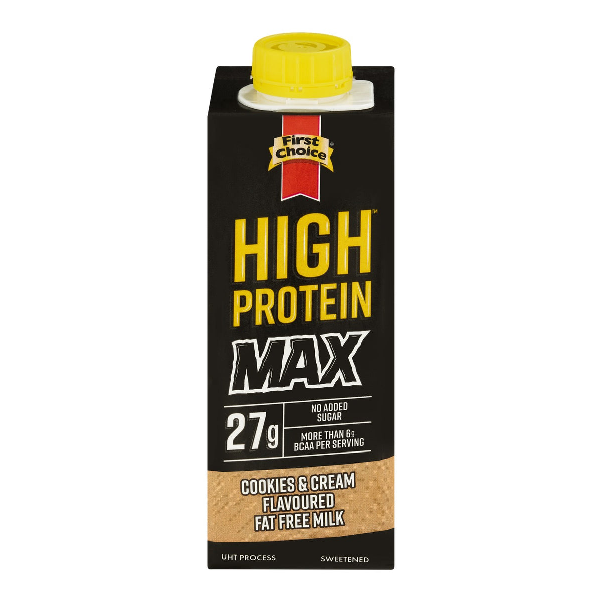FIRST CHOICE - High Protein MAX Cookies & Cream Flavoured Fat Free Milk - 250 ml | One Life Health