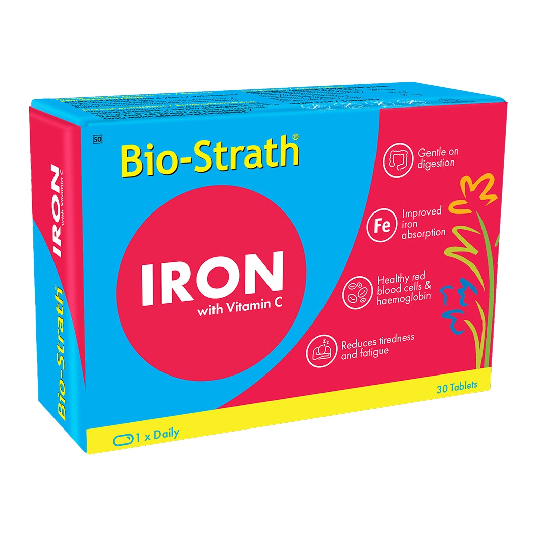 BIO-STRATH - Iron with Vitamin C - 30 Tablets | One Life Health