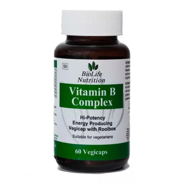 BIOLIFE NUTRITION - Vitamin B Complex with Rooibos - 60 Vegicaps | One Life Health