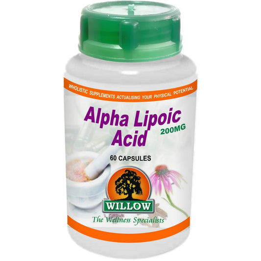 WILLOW - Alpha Lipoic Acid 200mg - 60 Capsules | One Life Health