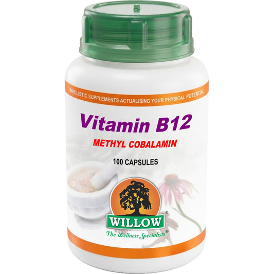 WILLOW - Vitamin B12 Methylcobalamin 100mcg - 100 Capsules | One Life Health