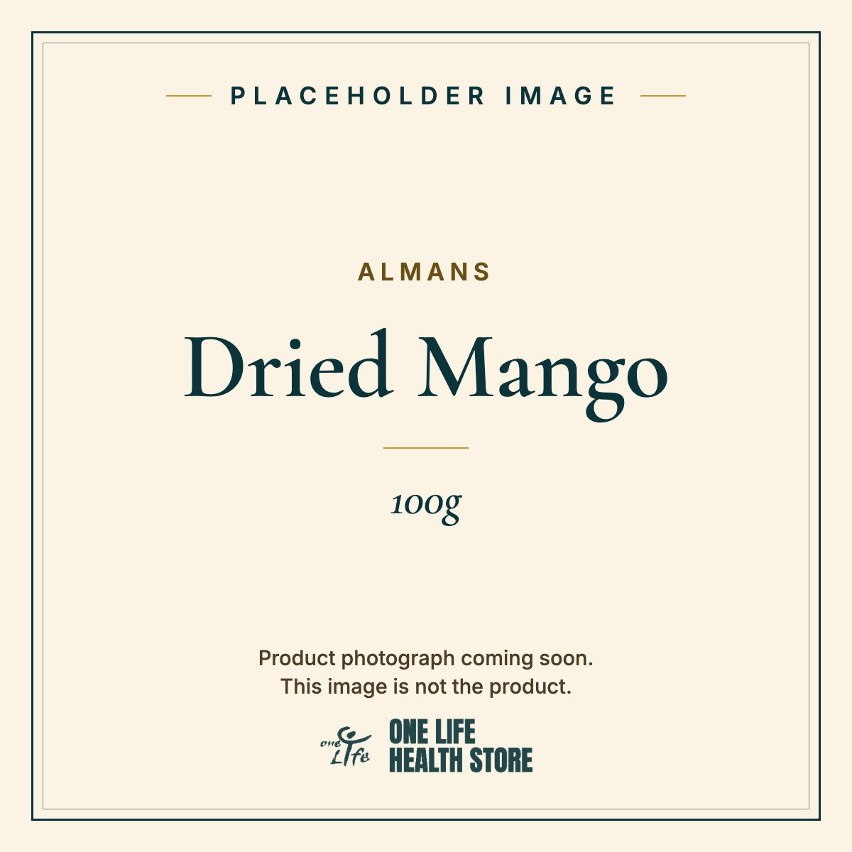 Placeholder image – ALMANS Dried Mango 100g photograph coming soon