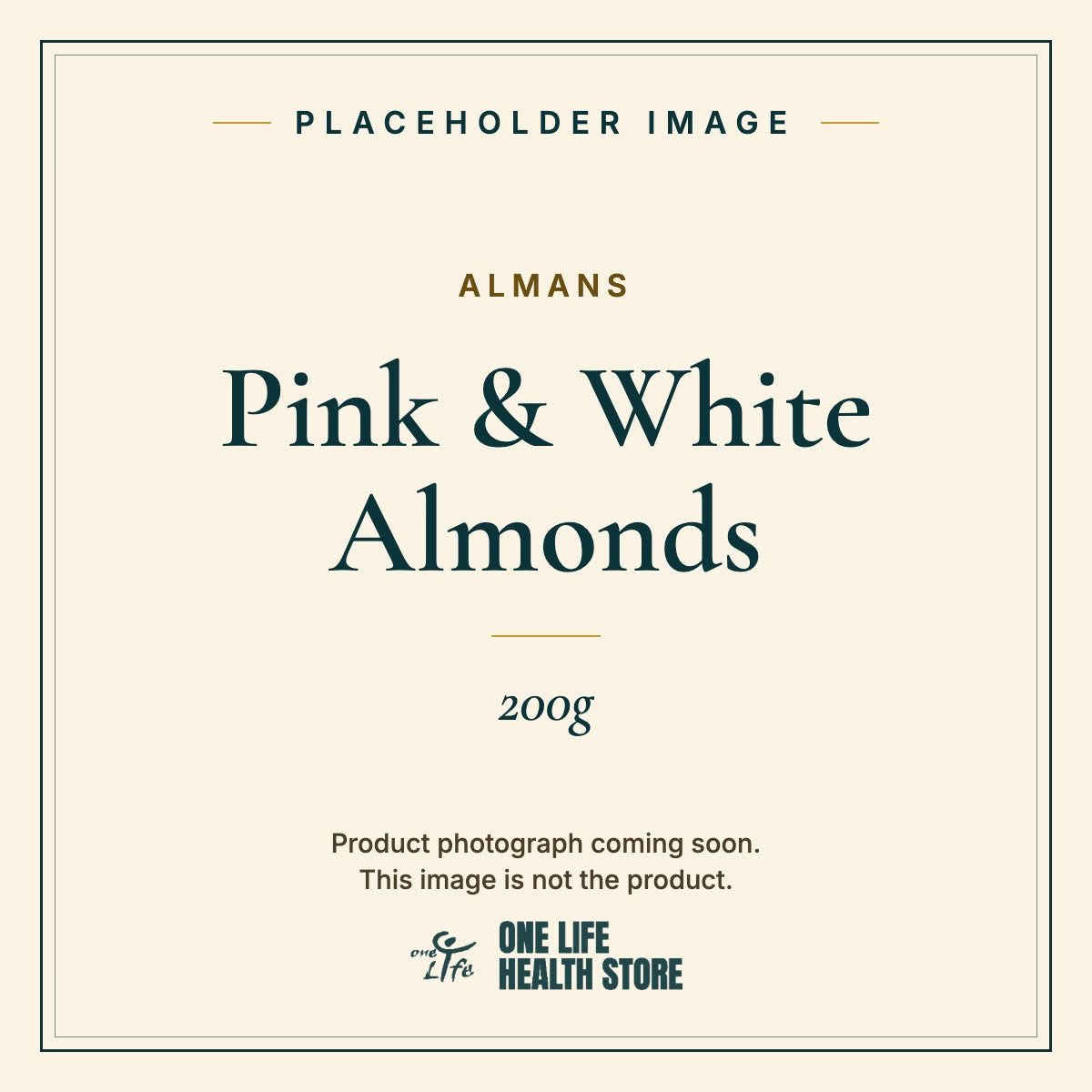 Placeholder image – ALMANS Pink & White Almonds 200g photograph coming soon