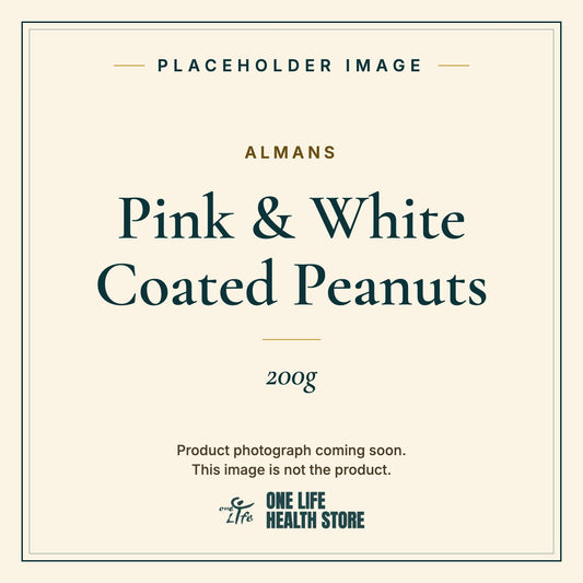 Placeholder image – ALMANS Pink & White Coated Peanuts 200g photograph coming soon