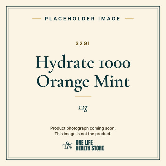 Placeholder image – 32GI Hydrate 1000 Orange Mint 12g photograph coming soon