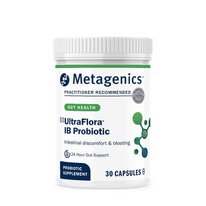Metagenics UltraFlora IB Probiotic 30 capsules for digestive comfort and gut health