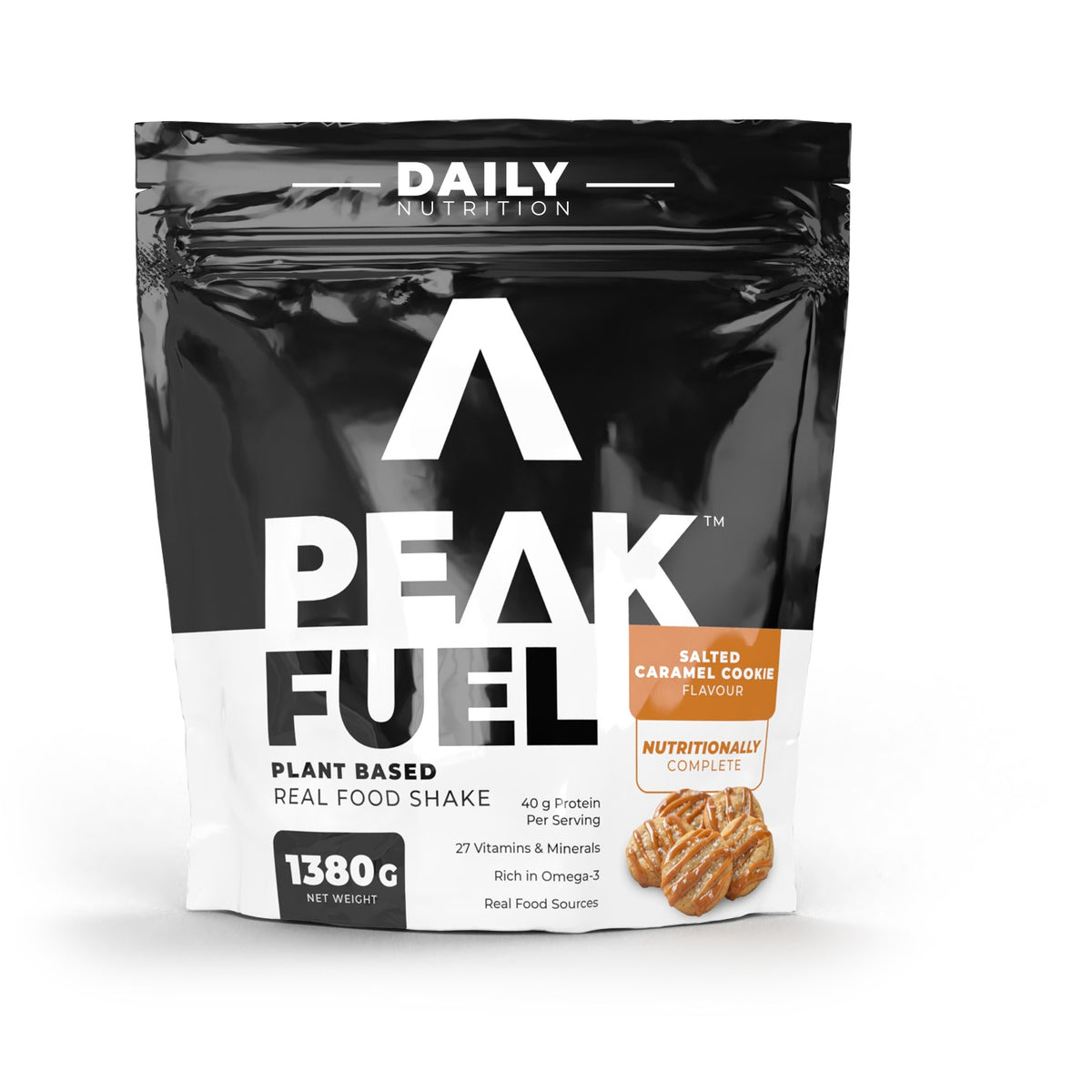 PEAK - Fuel Plant-Based Meal Replacement Shake Salted Caramel Cookie - 1380g | One Life Health