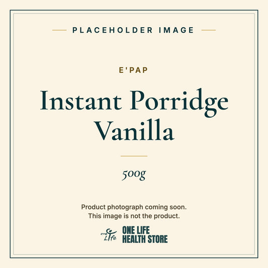 Placeholder image – E'PAP Instant Porridge Vanilla 500g photograph coming soon