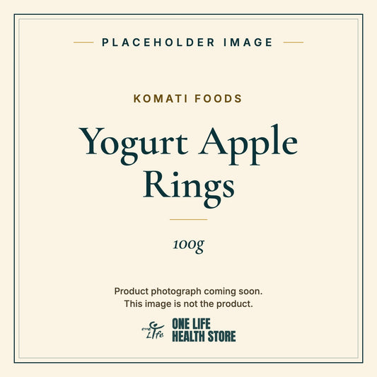 Placeholder image – KOMATI FOODS Yogurt Apple Rings 100g photograph coming soon