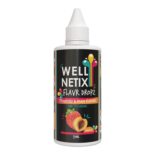 WELLNETIX - Flavr Dropz Strawberry & Peach - 50ml | One Life Health