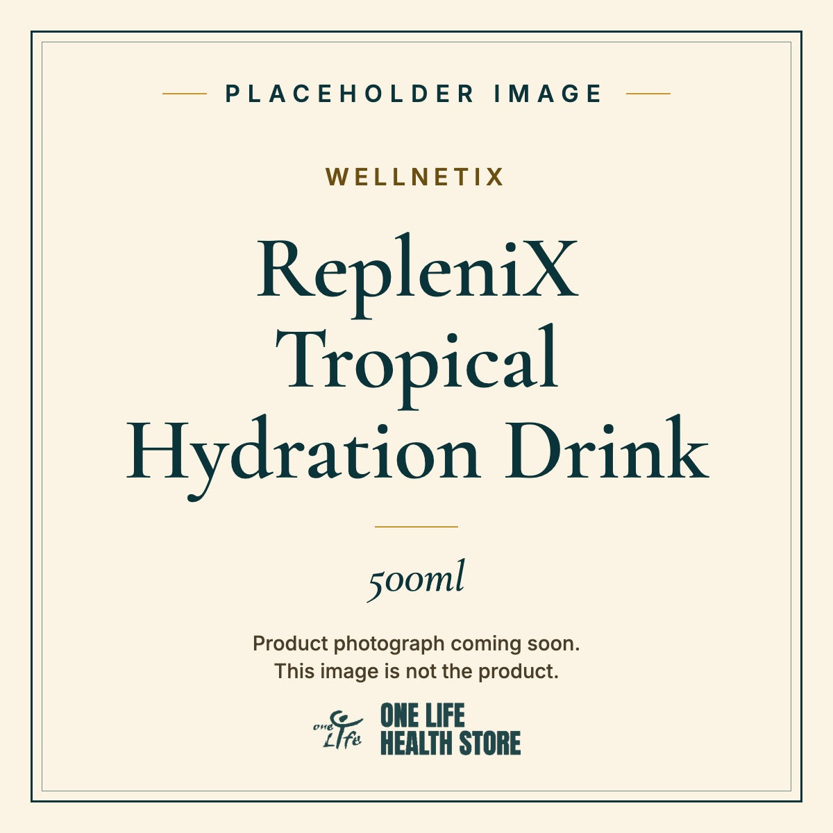 Placeholder image – WELLNETIX RepleniX Tropical Hydration Drink 500ml photograph coming soon