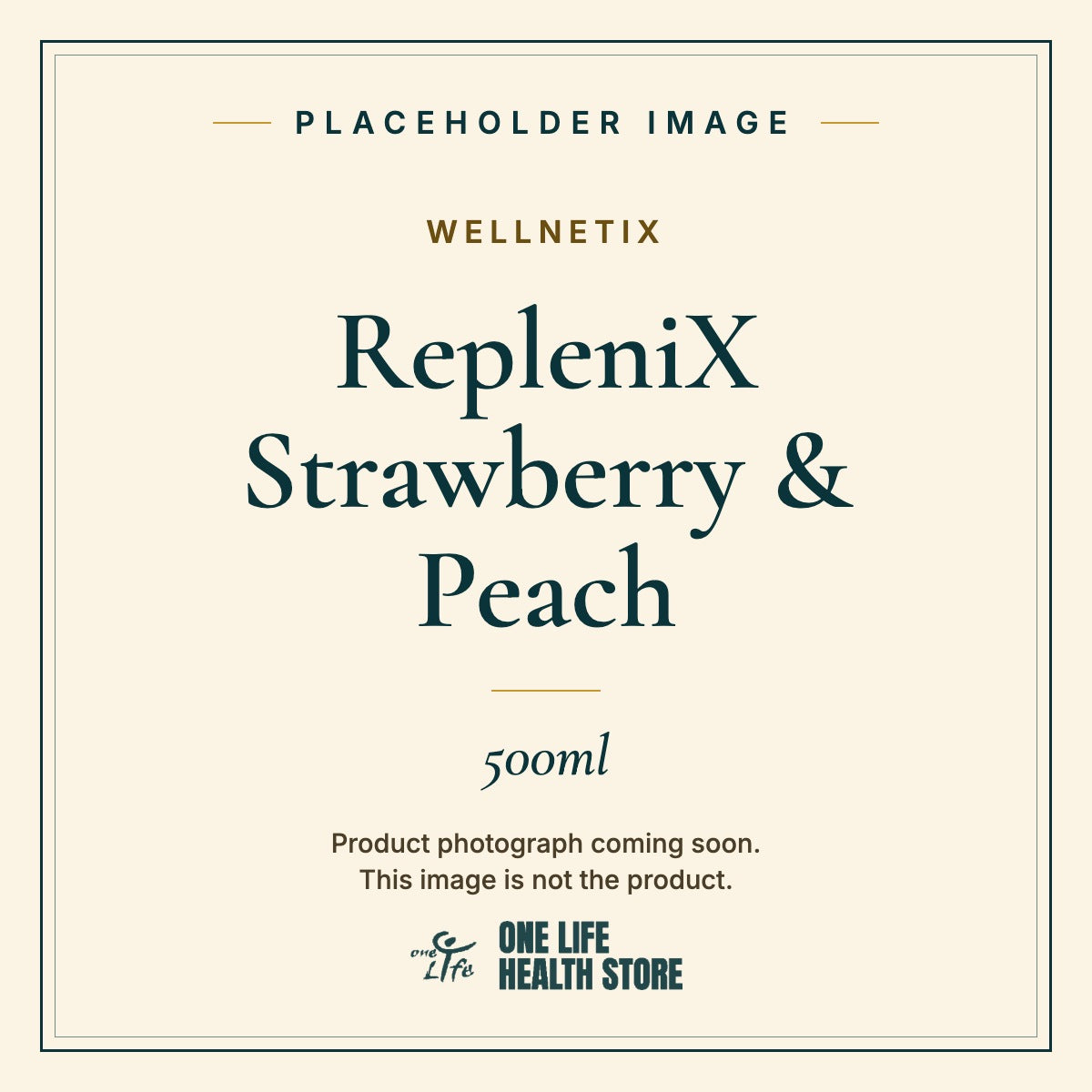Placeholder image – WELLNETIX RepleniX Strawberry & Peach 500ml photograph coming soon