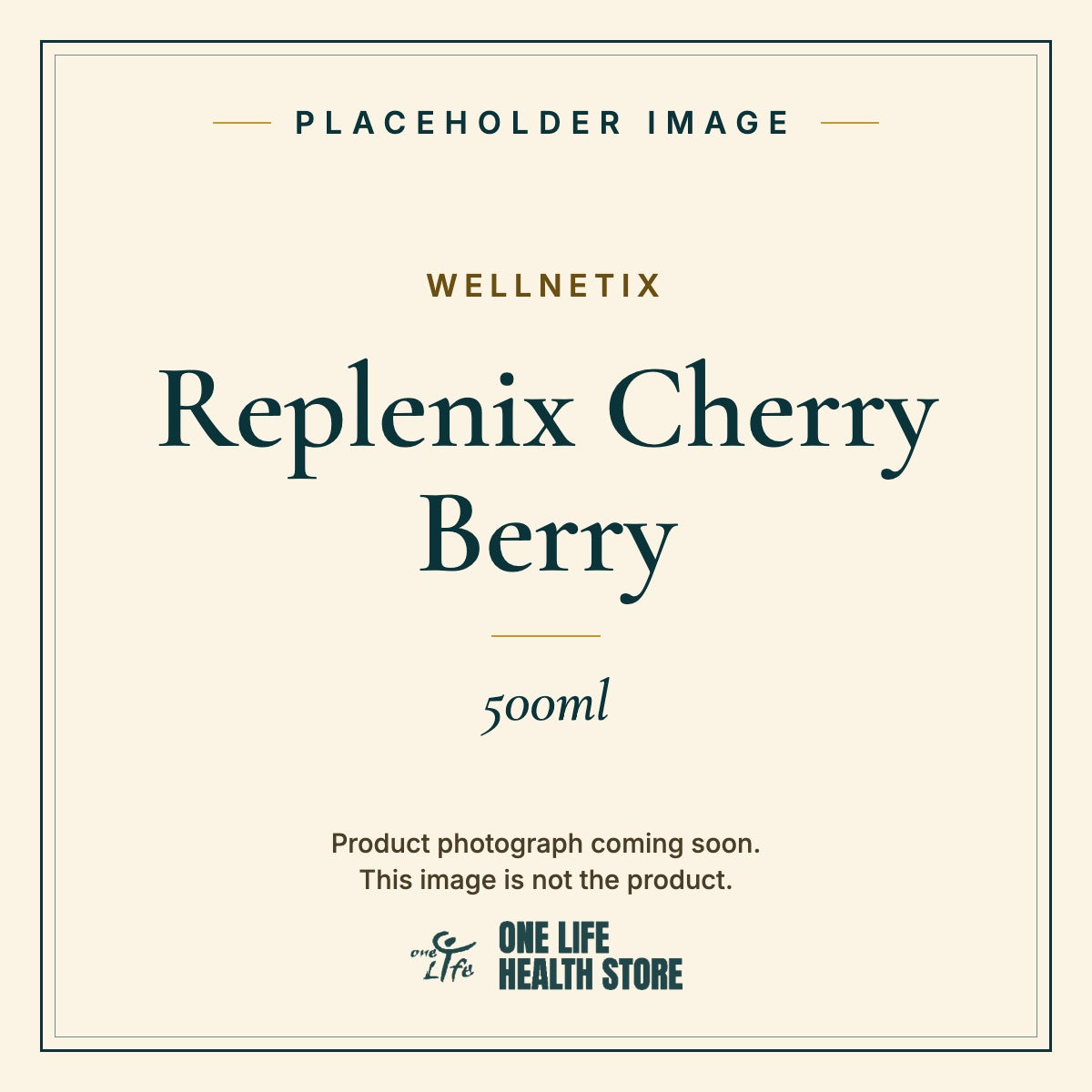 Placeholder image – WELLNETIX Replenix Cherry Berry 500ml photograph coming soon