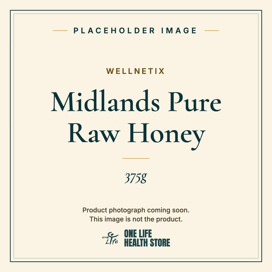Placeholder image – WELLNETIX Midlands Pure Raw Honey 375g photograph coming soon