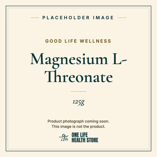 Placeholder image – GOOD LIFE WELLNESS Magnesium L-Threonate 125g photograph coming soon