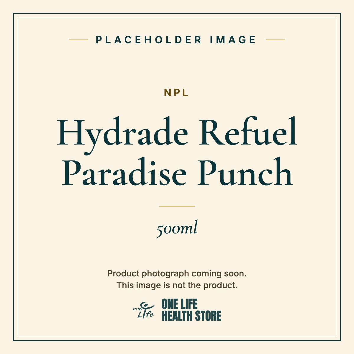 Placeholder image – NPL Hydrade Refuel Paradise Punch 500ml photograph coming soon