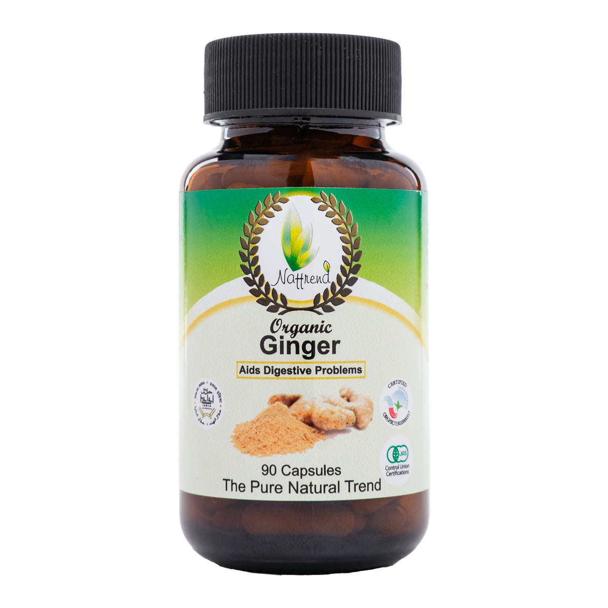 NATTREND - Organic Ginger 500mg - 90 Capsules | One Life Health