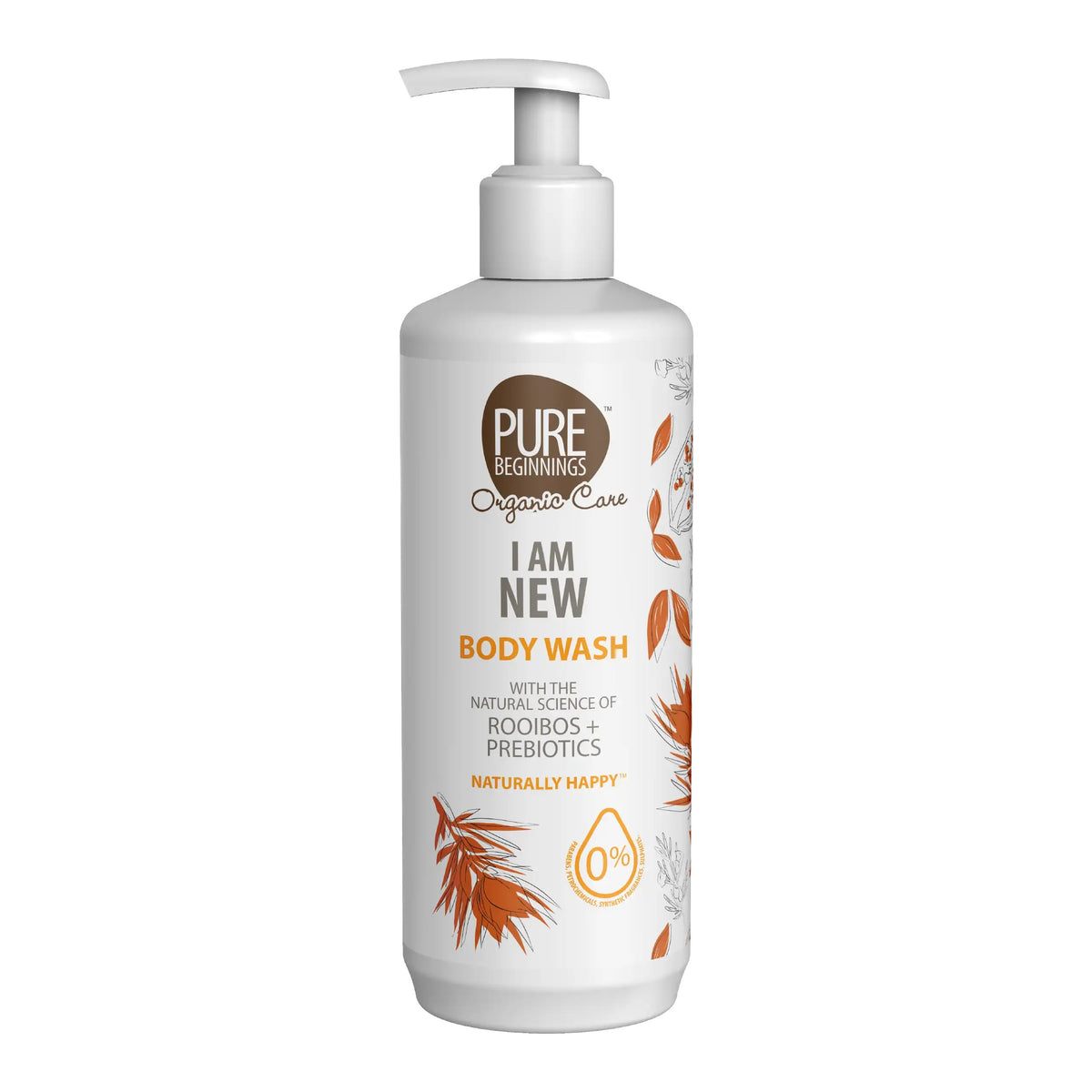 PURE BEGINNINGS - I Am New Body Wash Rooibos + Prebiotics - 500ml | One Life Health