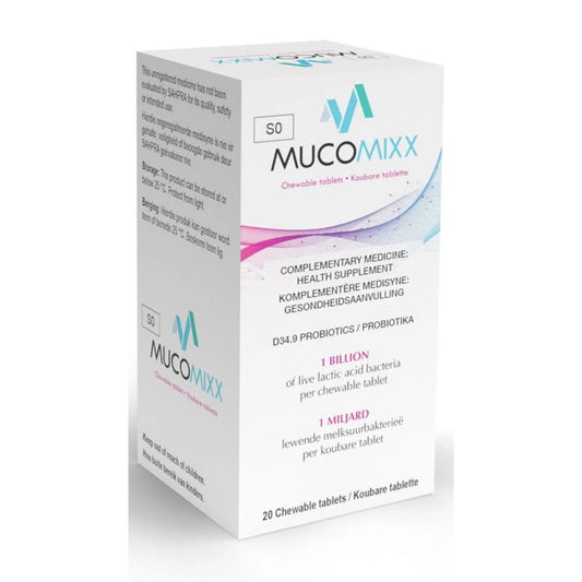 MUCOMIXX - Probiotic - 20 Chewable Tablets | One Life Health