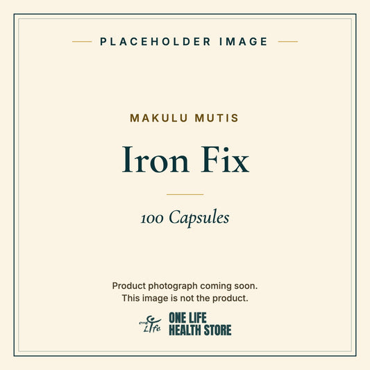 Placeholder image – MAKULU MUTIS Iron Fix 100 Capsules photograph coming soon