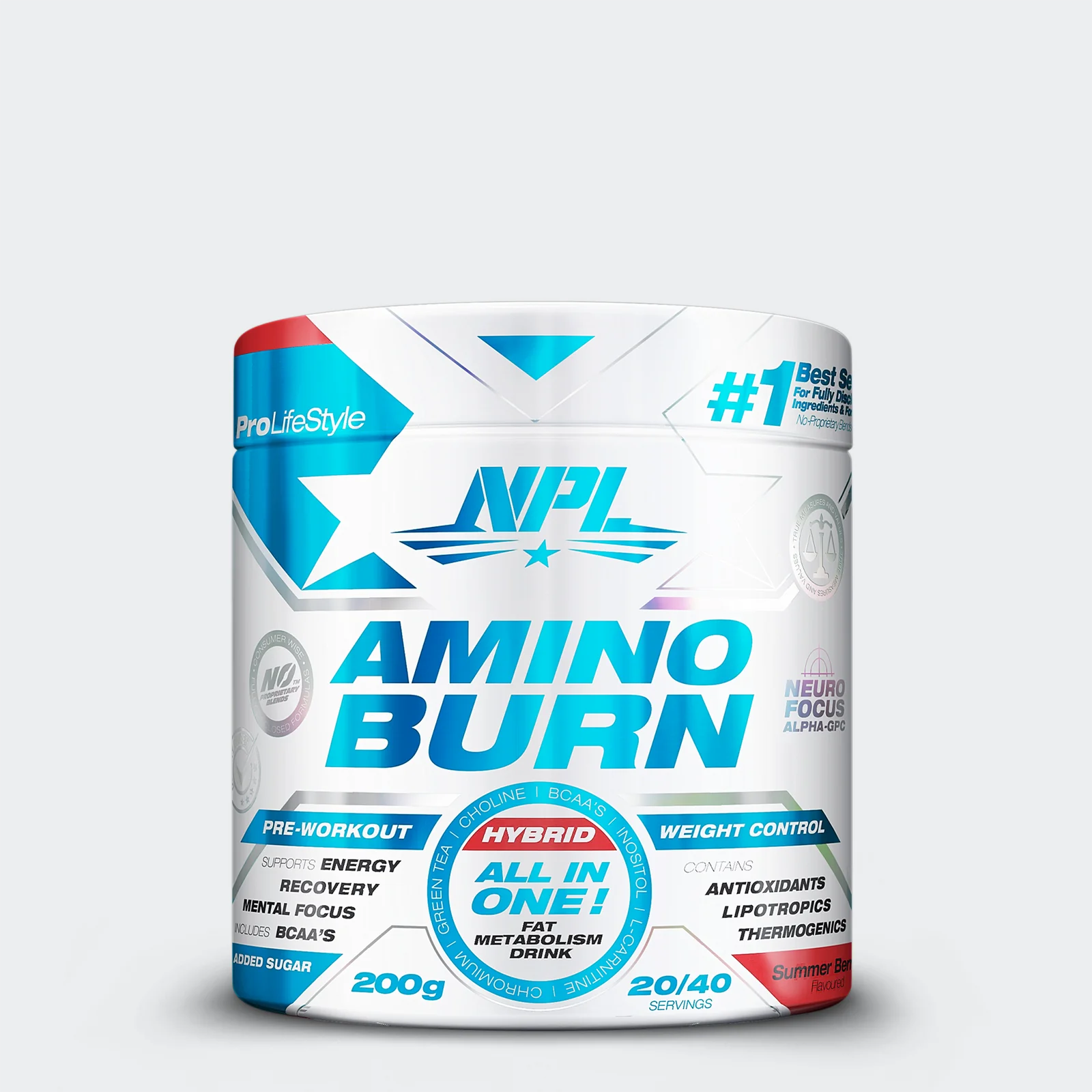 NPL - Amino Burn Summer Berries - 200g | One Life Health