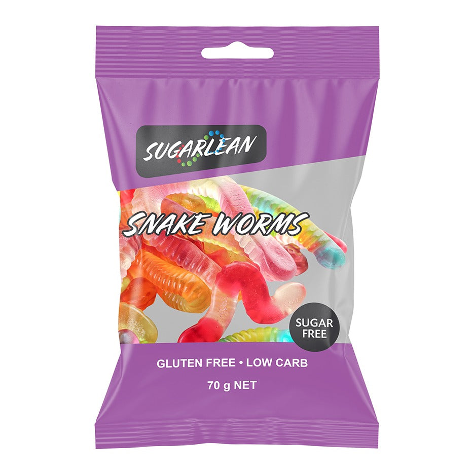 SUGARLEAN - Snake Worms Sugar Free Jellies - 70g | One Life Health