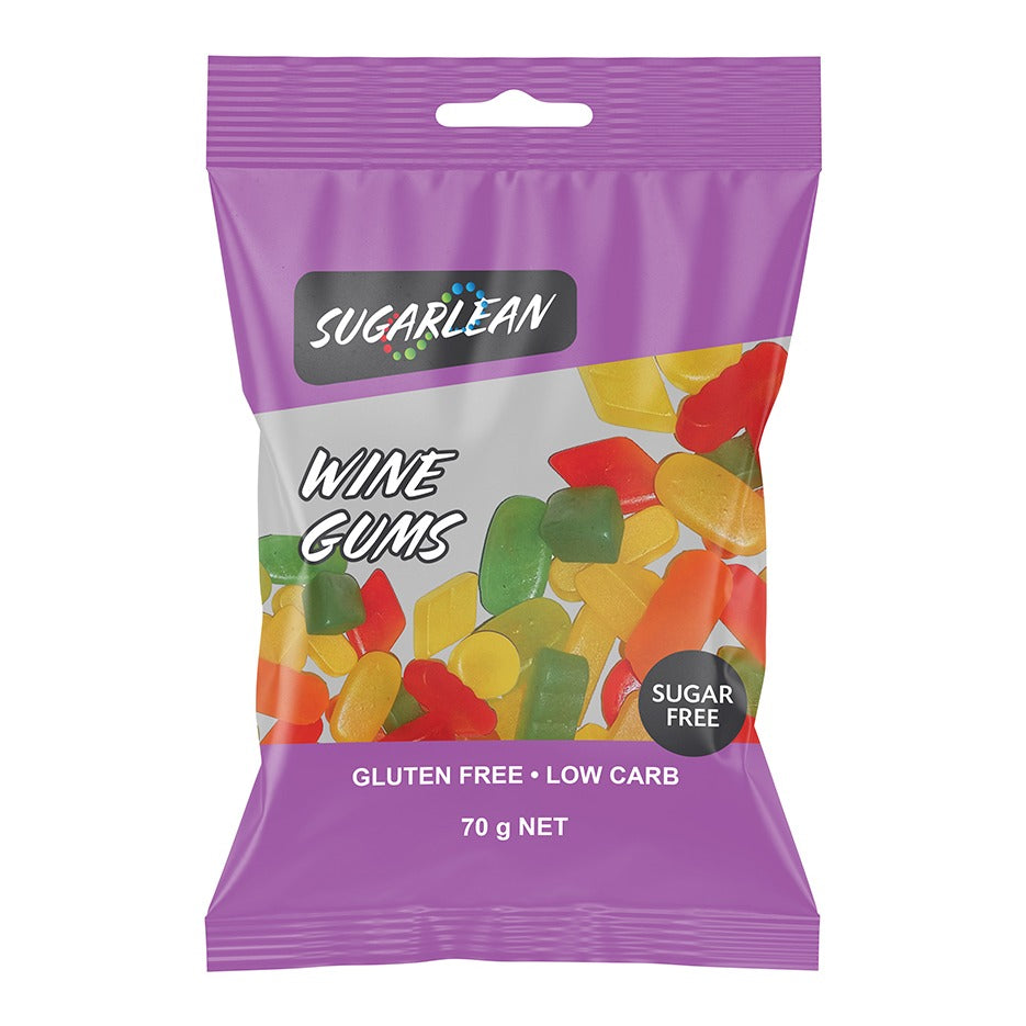 SUGARLEAN - Wine Gums Sugar Free - 70g | One Life Health