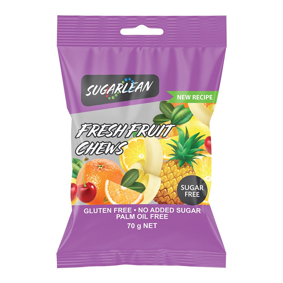 SUGARLEAN - Fresh Fruit Chews Sugar Free - 70g | One Life Health