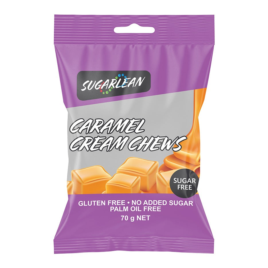 SUGARLEAN - Caramel Cream Chews Sugar Free - 70g | One Life Health