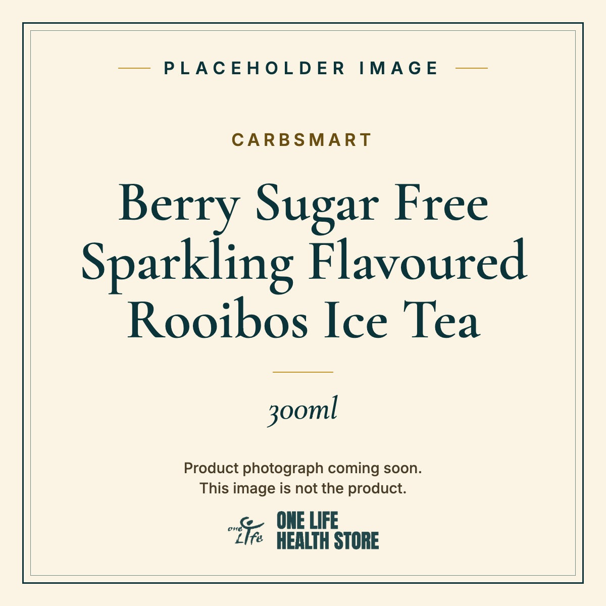 Placeholder image – CARBSMART Berry Sugar Free Sparkling Flavoured Rooibos Ice Tea 300ml photograph coming soon