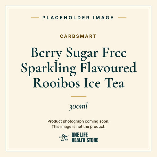 Placeholder image – CARBSMART Berry Sugar Free Sparkling Flavoured Rooibos Ice Tea 300ml photograph coming soon