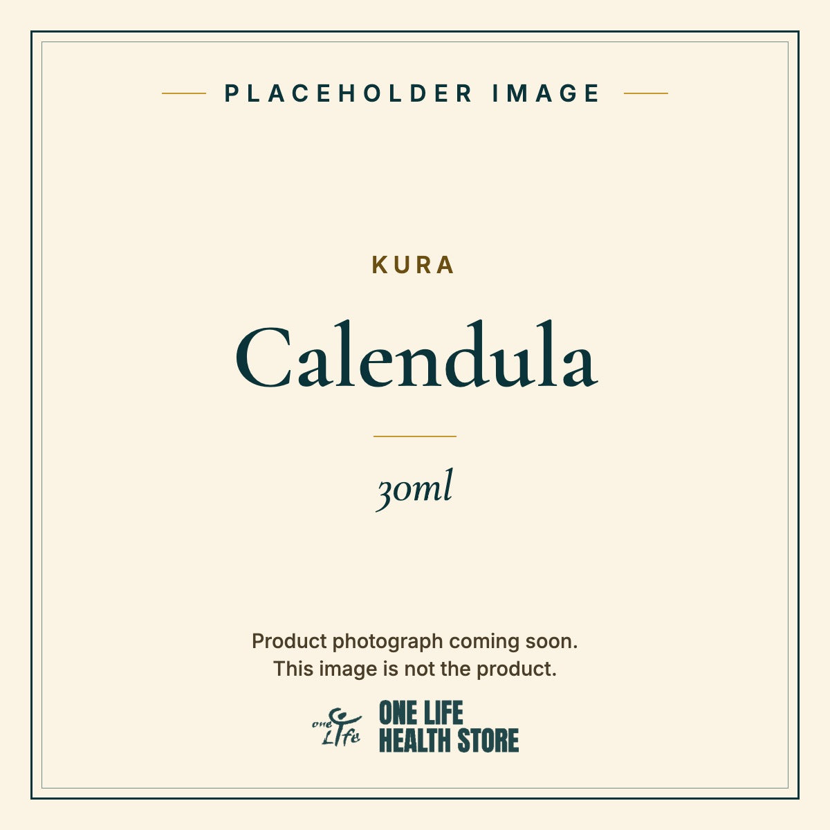 Placeholder image – KURA Calendula 30ml photograph coming soon