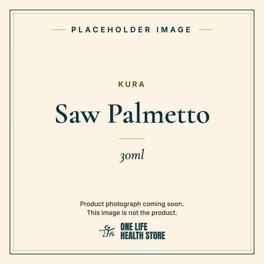 Placeholder image – KURA Saw Palmetto 30ml photograph coming soon
