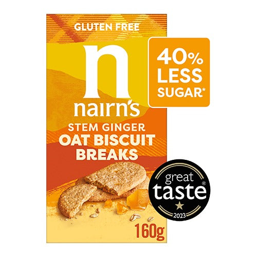 NAIRN'S - Stem Ginger Oat Biscuit Breaks - 160g | One Life Health