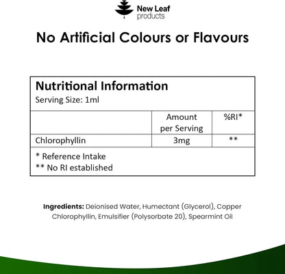 NEW LEAF - Chlorophyll Liquid - 100ml Drops