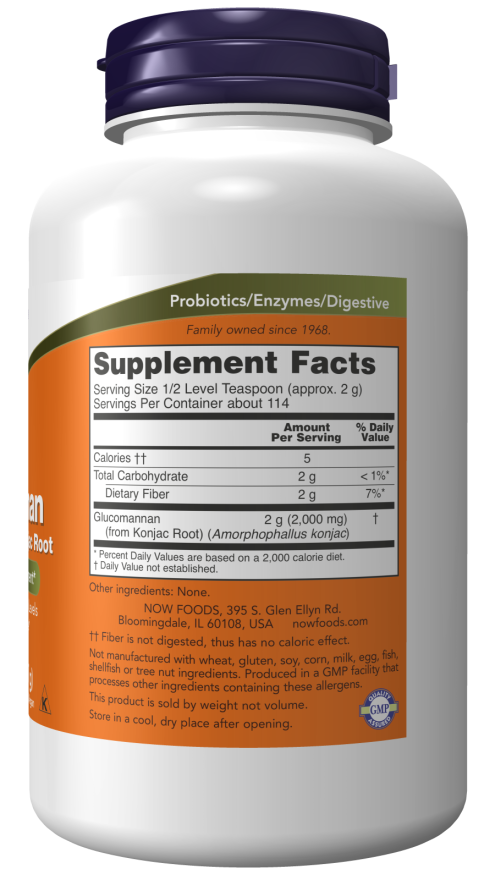 NOW® - Glucomannan Pure Powder - 227g | One Life Health