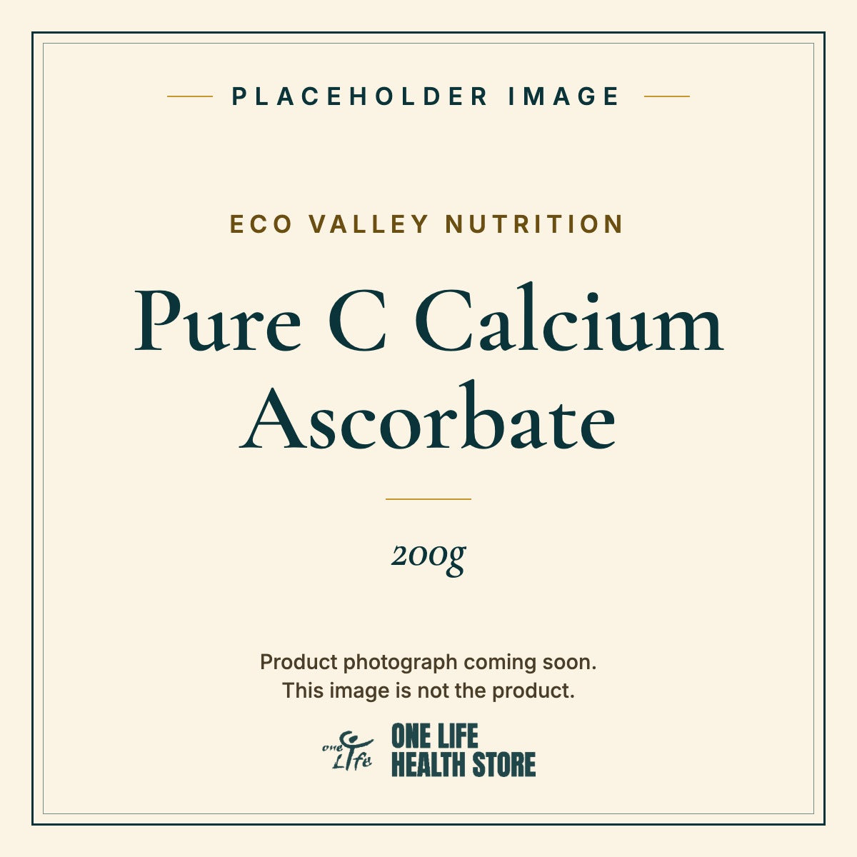 Placeholder image – ECO VALLEY NUTRITION Pure C Calcium Ascorbate 200g photograph coming soon
