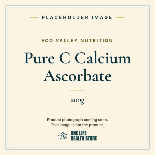 Placeholder image – ECO VALLEY NUTRITION Pure C Calcium Ascorbate 200g photograph coming soon
