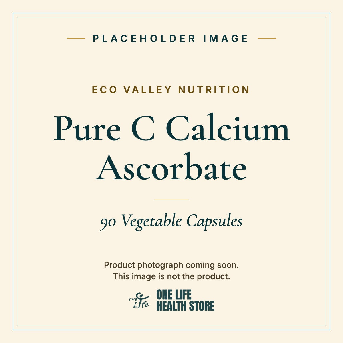 Placeholder image – ECO VALLEY NUTRITION Pure C Calcium Ascorbate 90 Vegetable Capsules photograph coming soon