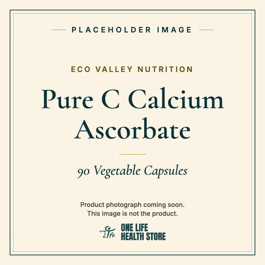 Placeholder image – ECO VALLEY NUTRITION Pure C Calcium Ascorbate 90 Vegetable Capsules photograph coming soon