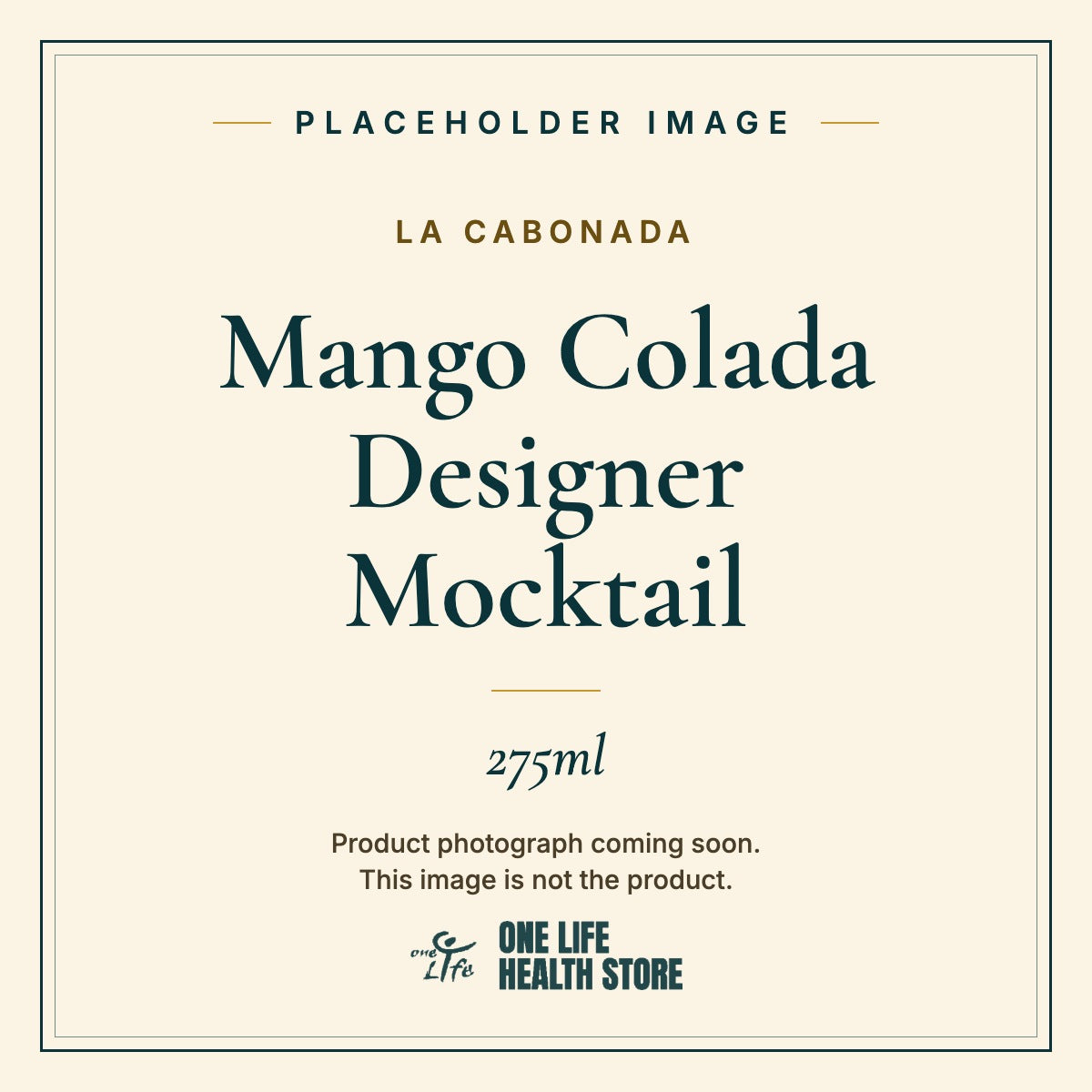 Placeholder image – LA CABONADA Mango Colada Designer Mocktail 275ml photograph coming soon
